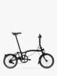 Brompton C Line Urban Low Handle Bar Folding Bike, Matt Black