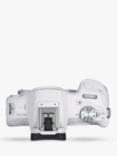 Canon EOS R50 Compact System Camera with RF-S 18-45mm Zoom Lens, 4K Ultra HD, 24.2MP, Wi-Fi, Bluetooth, OLED EVF, 3” Vari-Angle Touch Screen, White