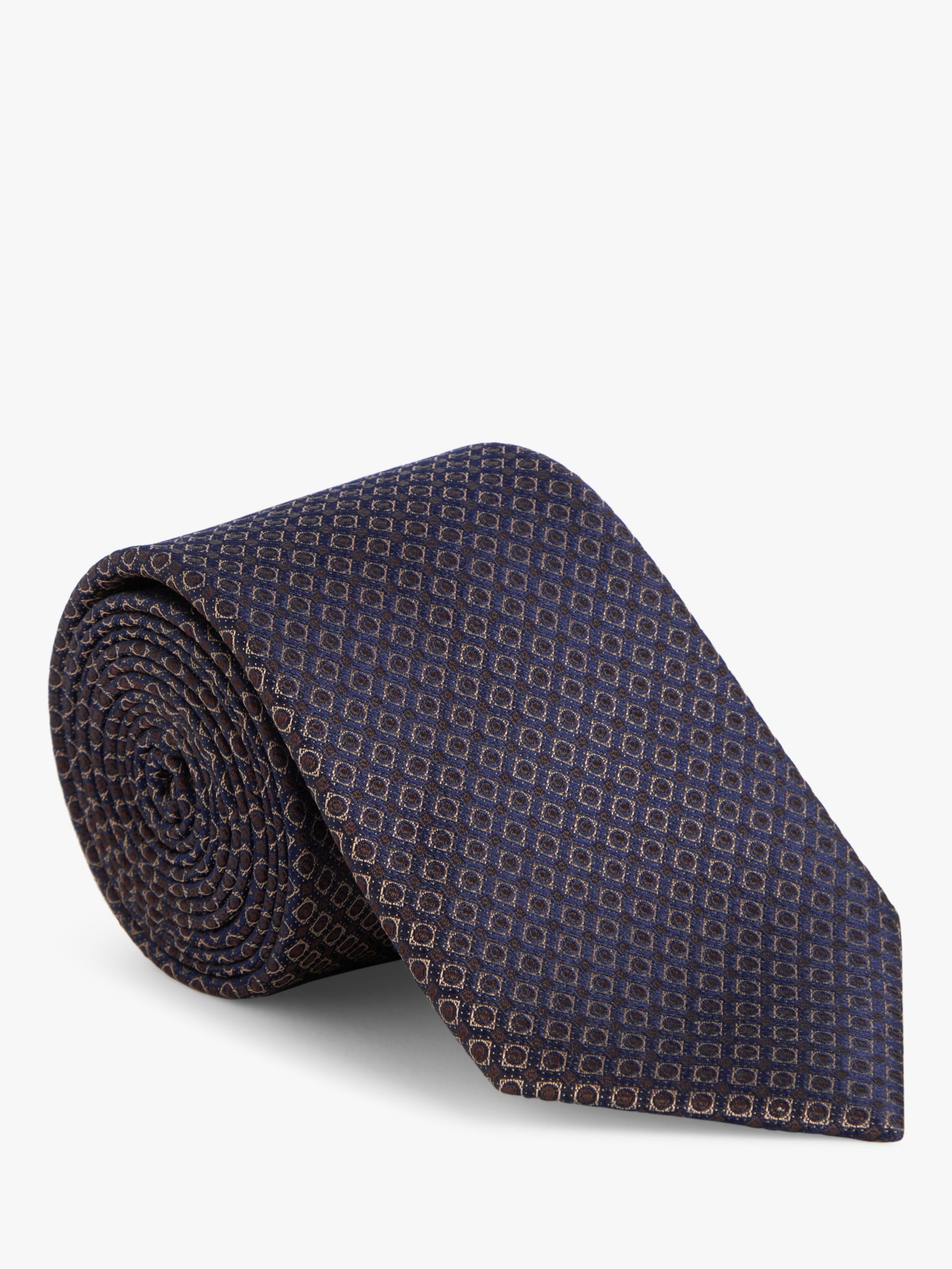 Stain Resistant Fleur-de-Lys Silk Tie - Blackberry Purple