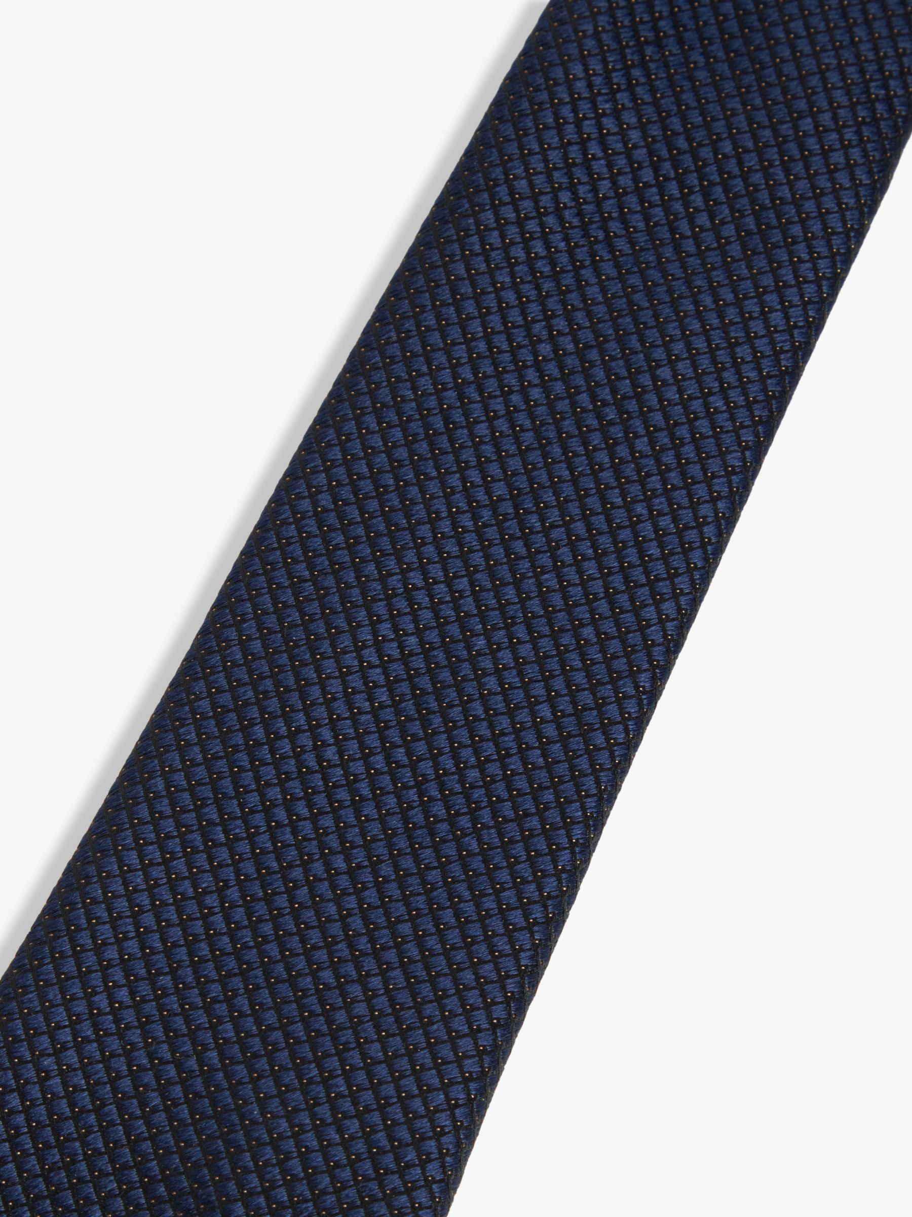 John Lewis Silk Textured Tie, Navy at John Lewis & Partners