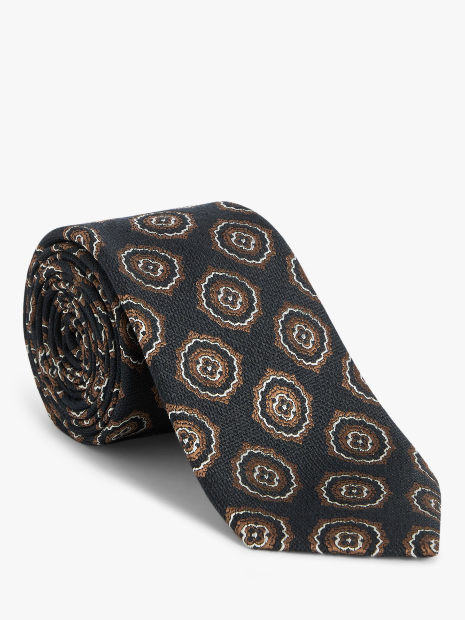 John Lewis Large Foulard Tie, Navy