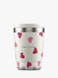 Chilly's Emma Bridgewater Pink Hearts Double Wall Insulated Travel Mug, 340ml, White/Pink