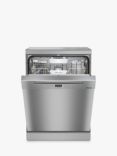 Miele G5310 SC Front Active Plus Freestanding Dishwasher, Clean Steel