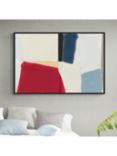 Cartissi Studio - 'Tonic Techno' Framed Canvas Print, 84 x 124cm, Red/Blue