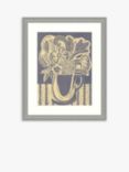 Kate Millbank - 'Mid Flowers' Framed Print & Mount, 55 x 45cm, Yellow/Blue
