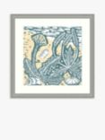 Kate Millbank - 'Shore Flora' Framed Print & Mount, 55 x 55cm, Blue/Multi
