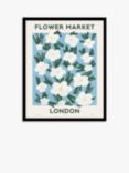 John Lewis ANYDAY 'Flower Market London' Framed Print, 52 x 42cm, Blue