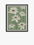 John Lewis ANYDAY 'Flowers Tokyo' Framed Print, 52 x 42cm, Green