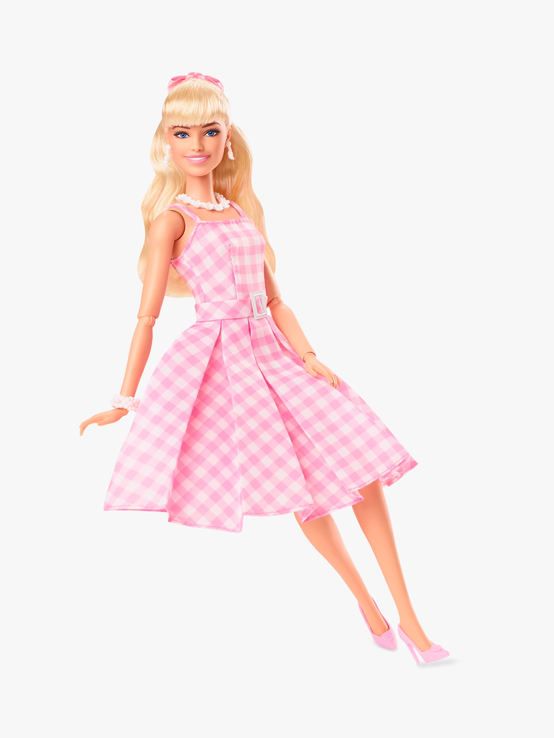 Barbie The Movie Pink Gingham Dress Collectable Doll