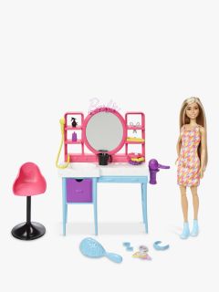 Barbie salon best sale & doll