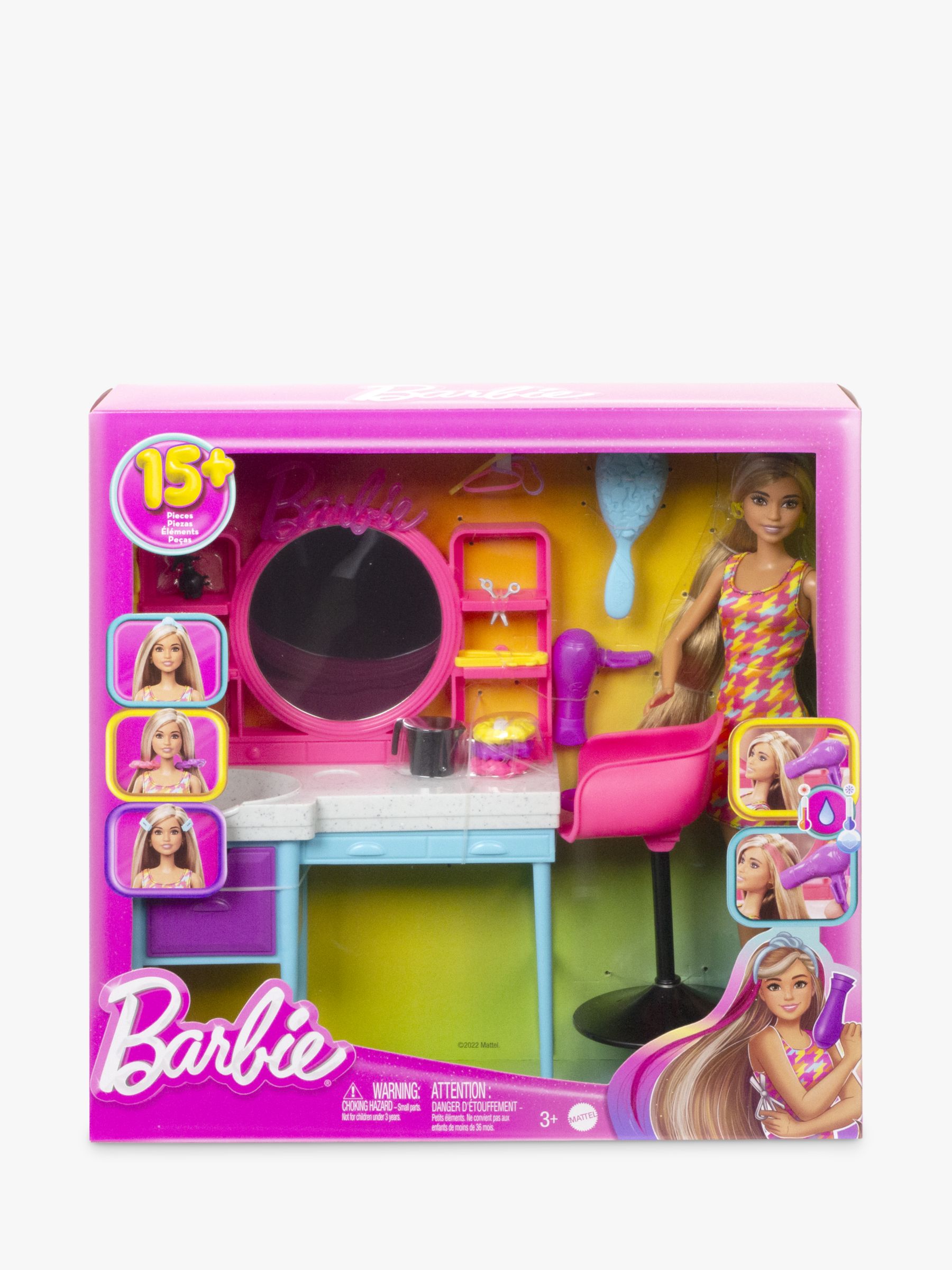Arbitrage lommeregner Datum Barbie Doll and Colour-Change Hair Salon Playset
