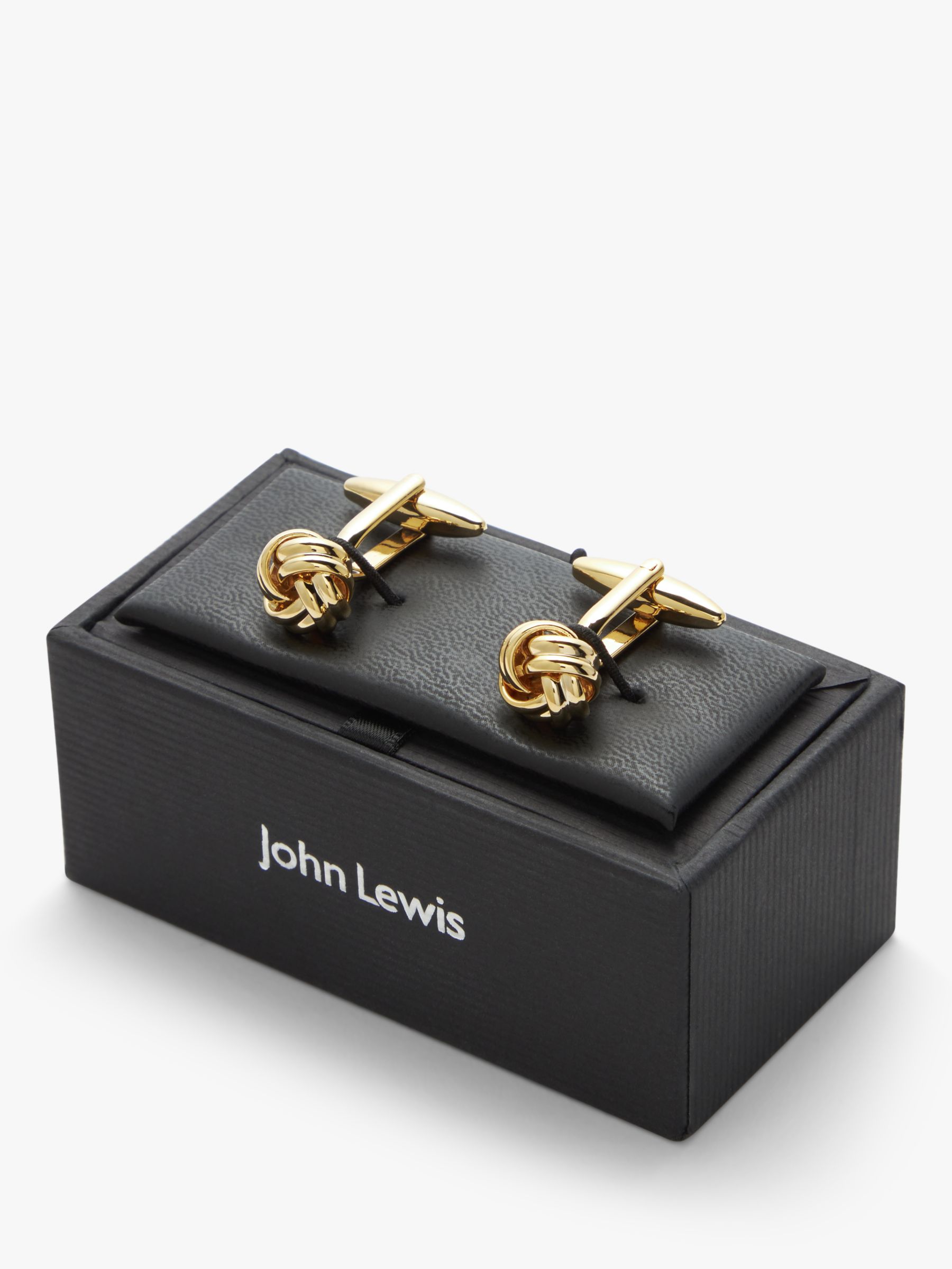 John Lewis Classic Knot Cufflinks, Gold