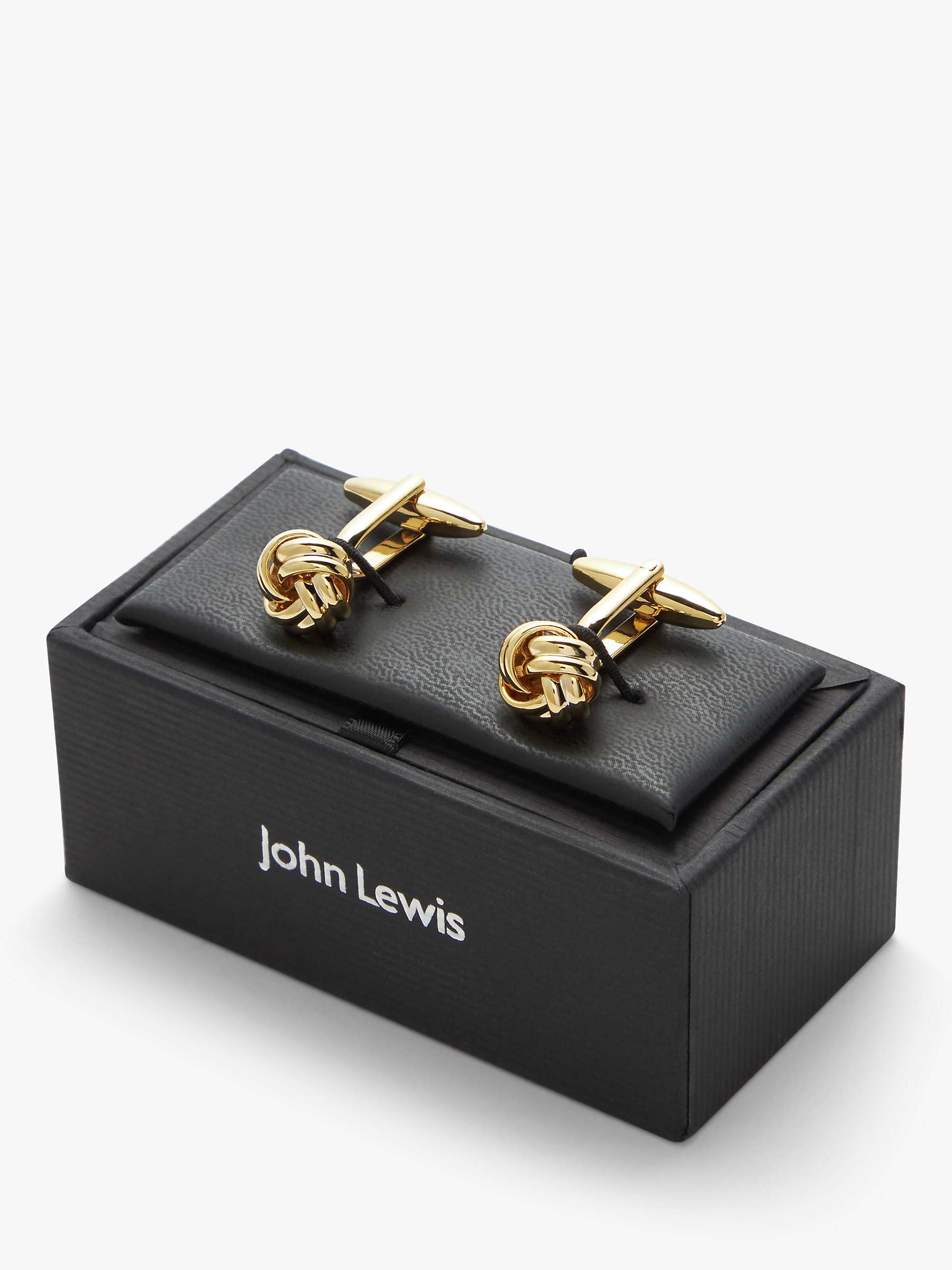 Buy John Lewis Classic Knot Cufflinks, Gold Online at johnlewis.com