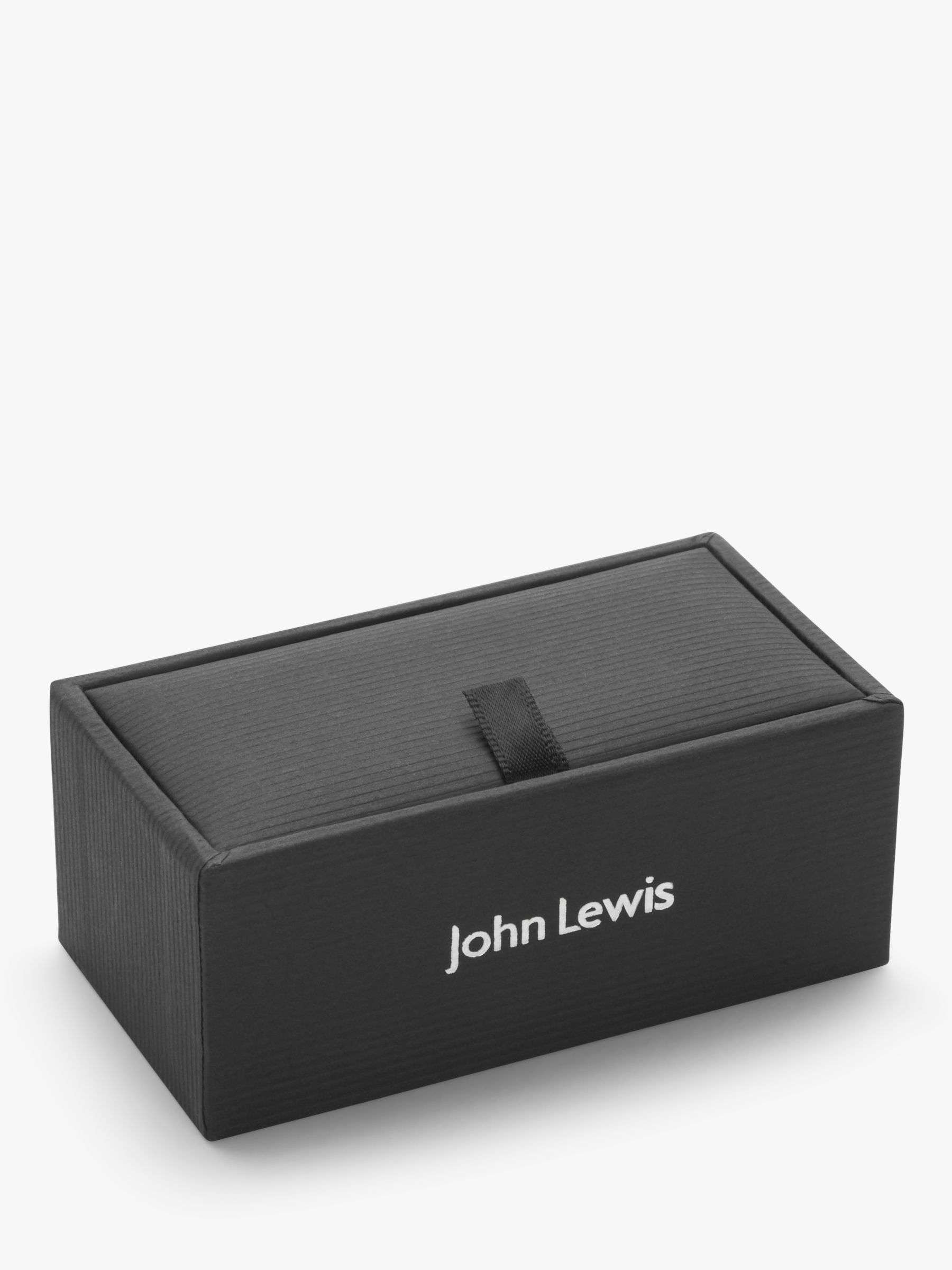 John Lewis Round Onyx Cufflinks, Black