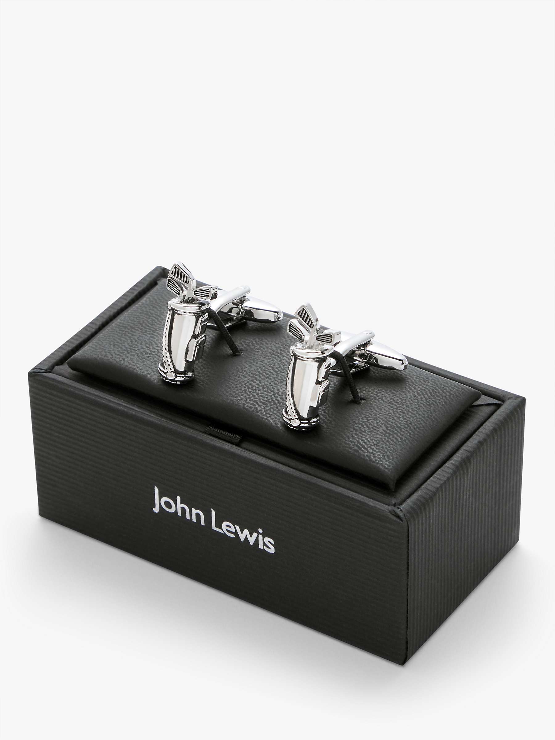 Buy John Lewis Golf Bag Cufflinks, Silver Online at johnlewis.com
