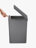 EKO Morandi Rectangular Touch Bin, 20L, Grey