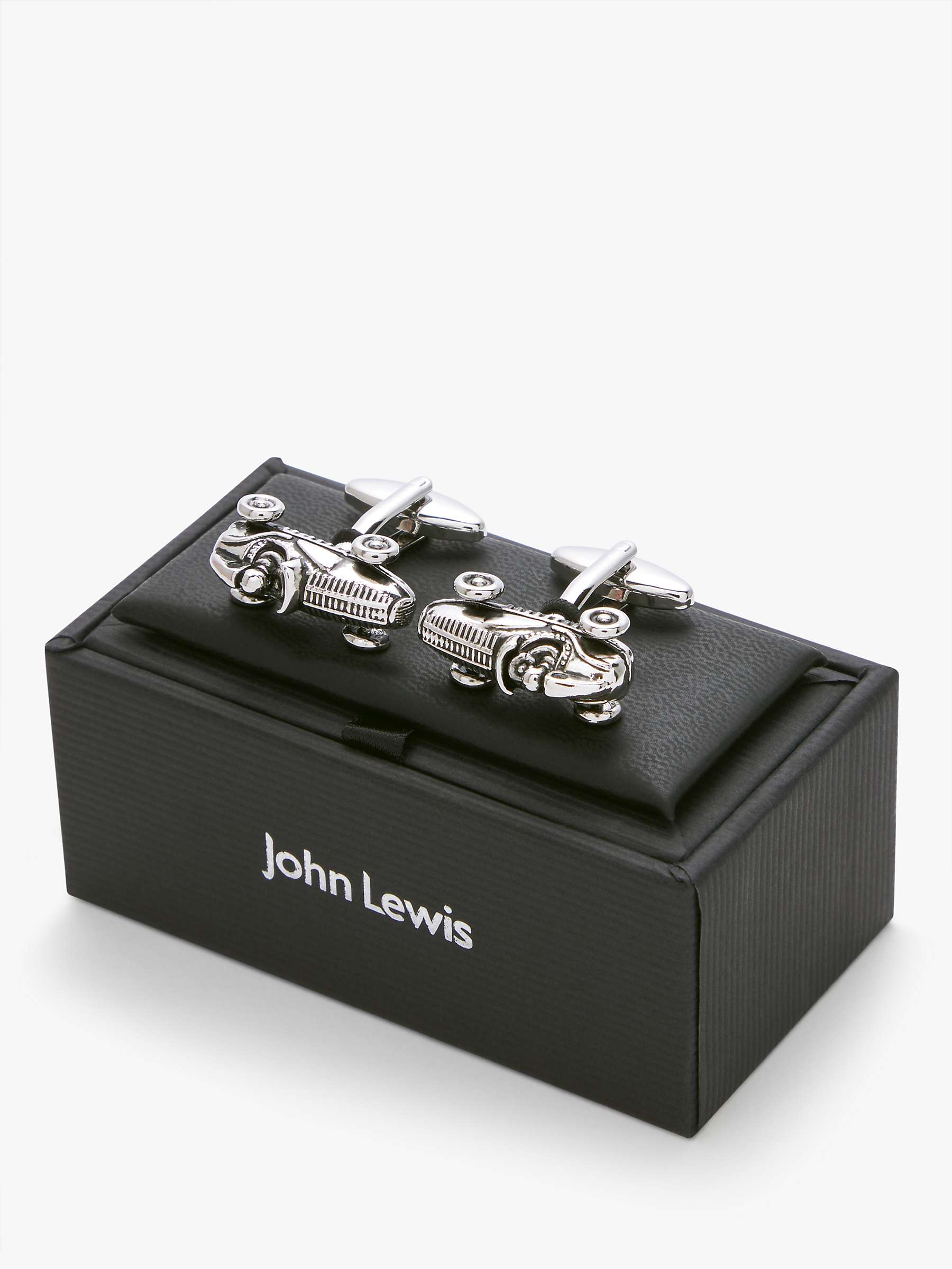 Buy John Lewis Vintage Racing Car Cufflinks, Silver Online at johnlewis.com