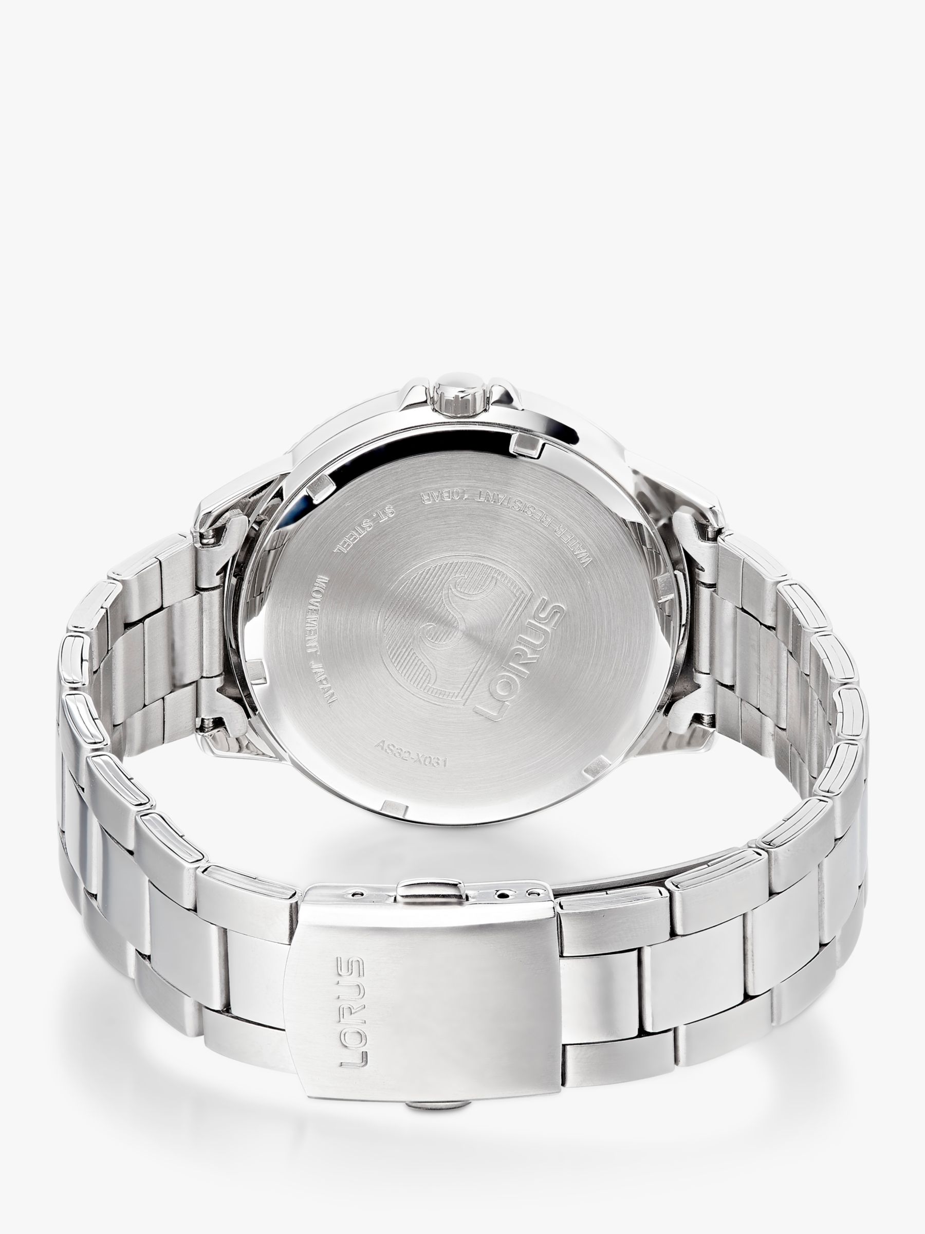 Buy Lorus RX341AX9 Men's Solar Bracelet Strap Watch, Silver Online at johnlewis.com