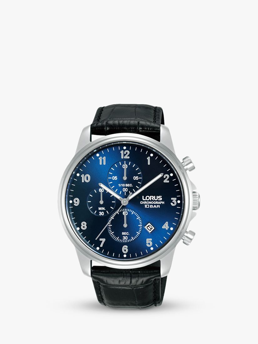 Buy Lorus Men's Chronograph Leather Strap Watch Online at johnlewis.com