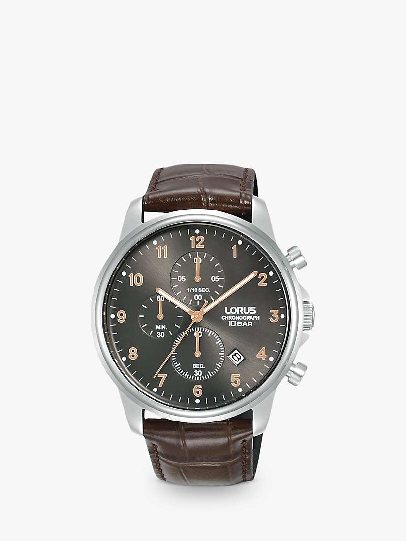 Buy Lorus Men's Chronograph Leather Strap Watch Online at johnlewis.com