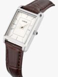 Lorus Women's Rectangular Dial Leather Strap Watch