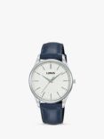Lorus RG221WX9 Women's Moon Surface Dial Leather Strap Watch, Blue