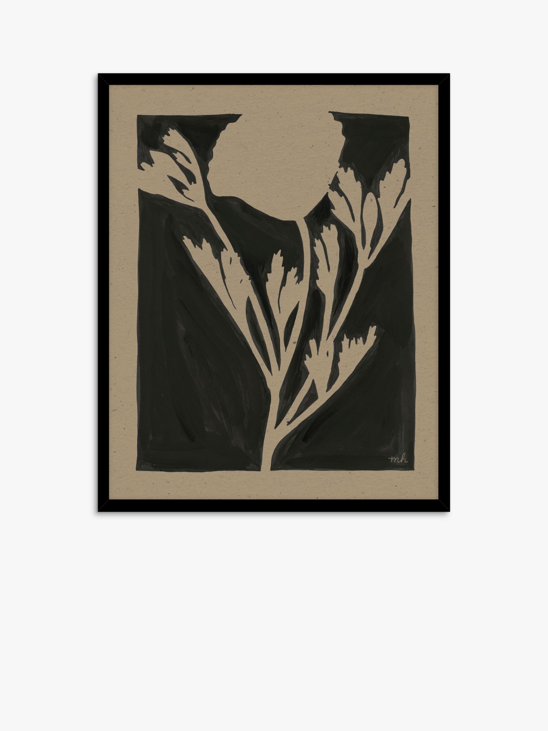 John Lewis Moira Hershey 'Joy Spring II' Framed Print, 52 x 42cm, Black