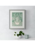 Kate Millbank - 'Spring Hellebore' Framed Print & Mount, 55 x 45cm, Green