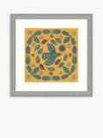 Kate Millbank - 'Blackbird Oak' Framed Print & Mount, 45 x 45cm, Yellow/Multi