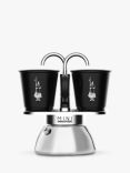 Bialetti Mini Induction Hob Express Coffee Maker & 2 Porcelain Cups