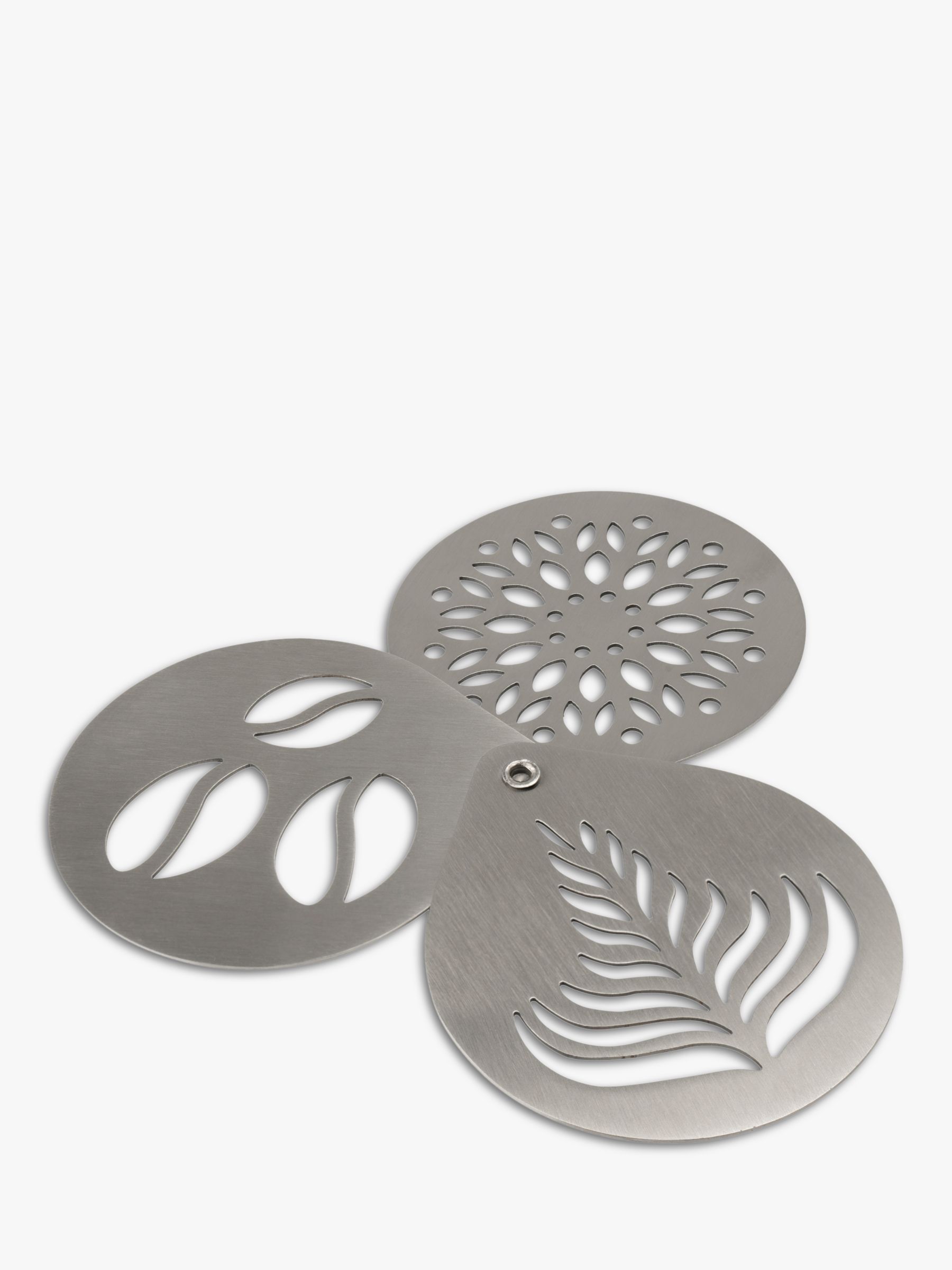 Siip Infuso Stainless Steel Coffee Pattern Stencils, Set of 3