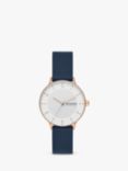 Skagen Women's Riis Three Hand Movement Leather Strap Watch