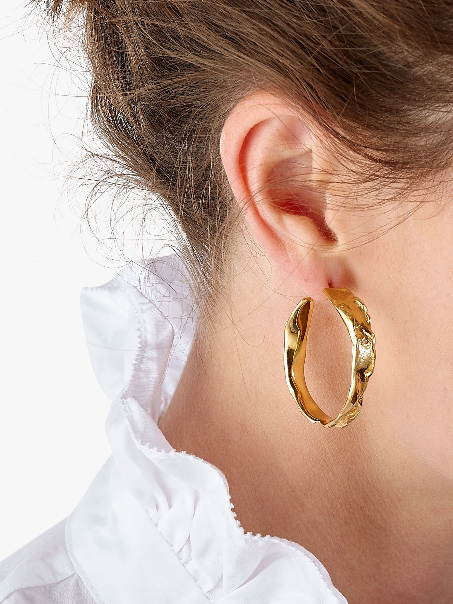 Buy Deborah Blyth Wave Hoop Earrings, Gold Online at johnlewis.com