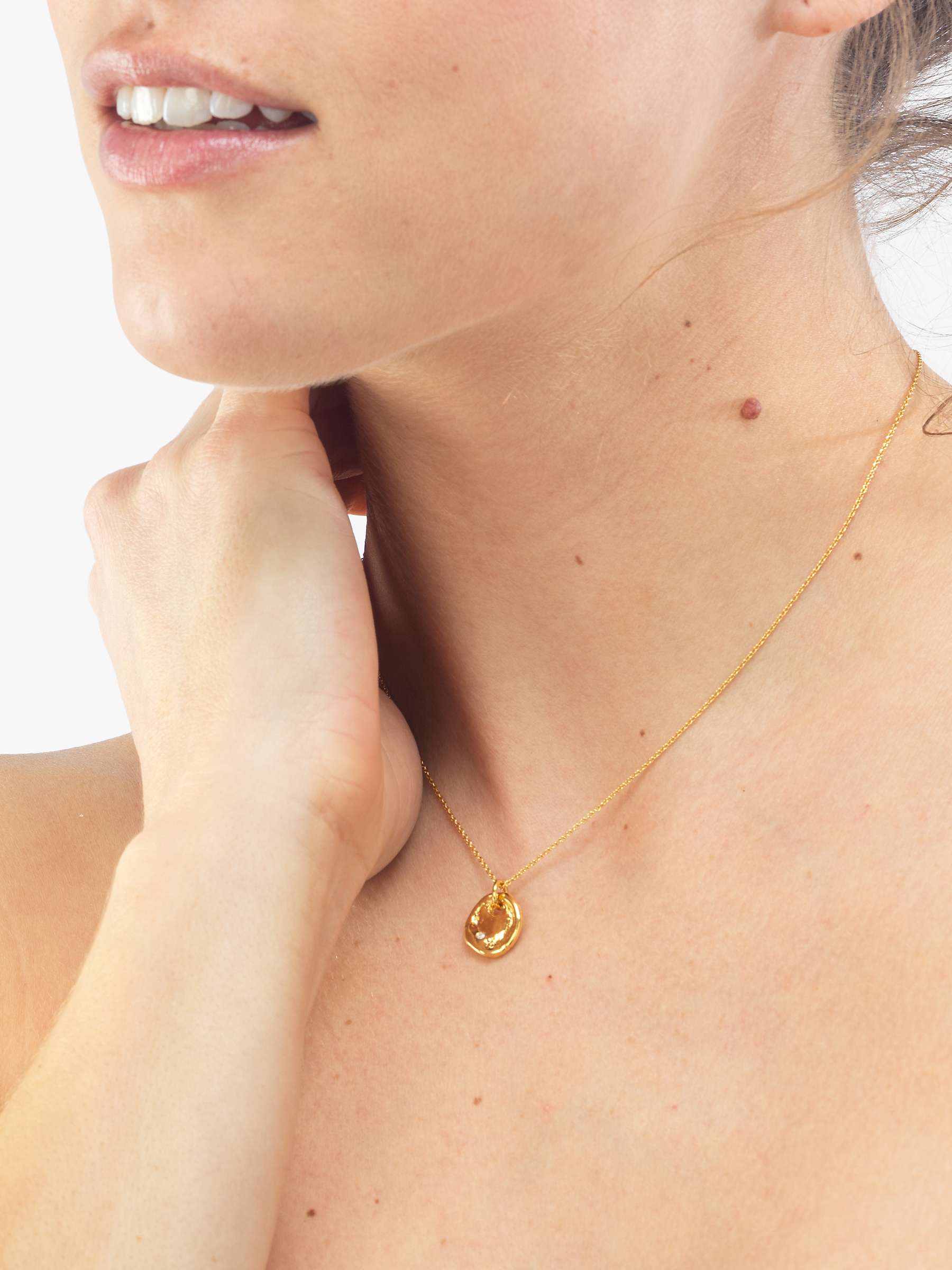 Buy Deborah Blyth Kiki Irregular Pendant Necklace, Gold Online at johnlewis.com