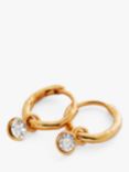Monica Vinader Siren Muse Diamond Mini Huggie Hoop Earrings, Gold