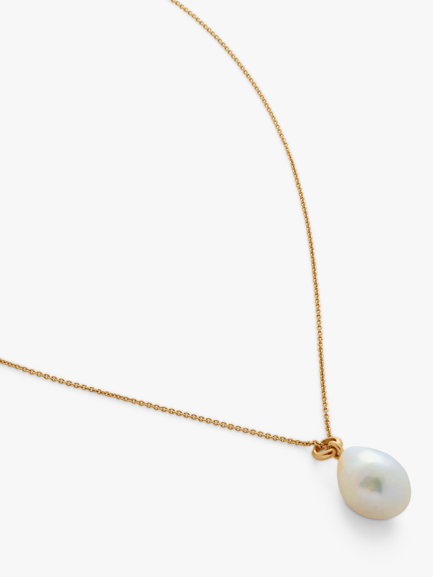 Monica Vinader Nura Pearl Pendant Necklace