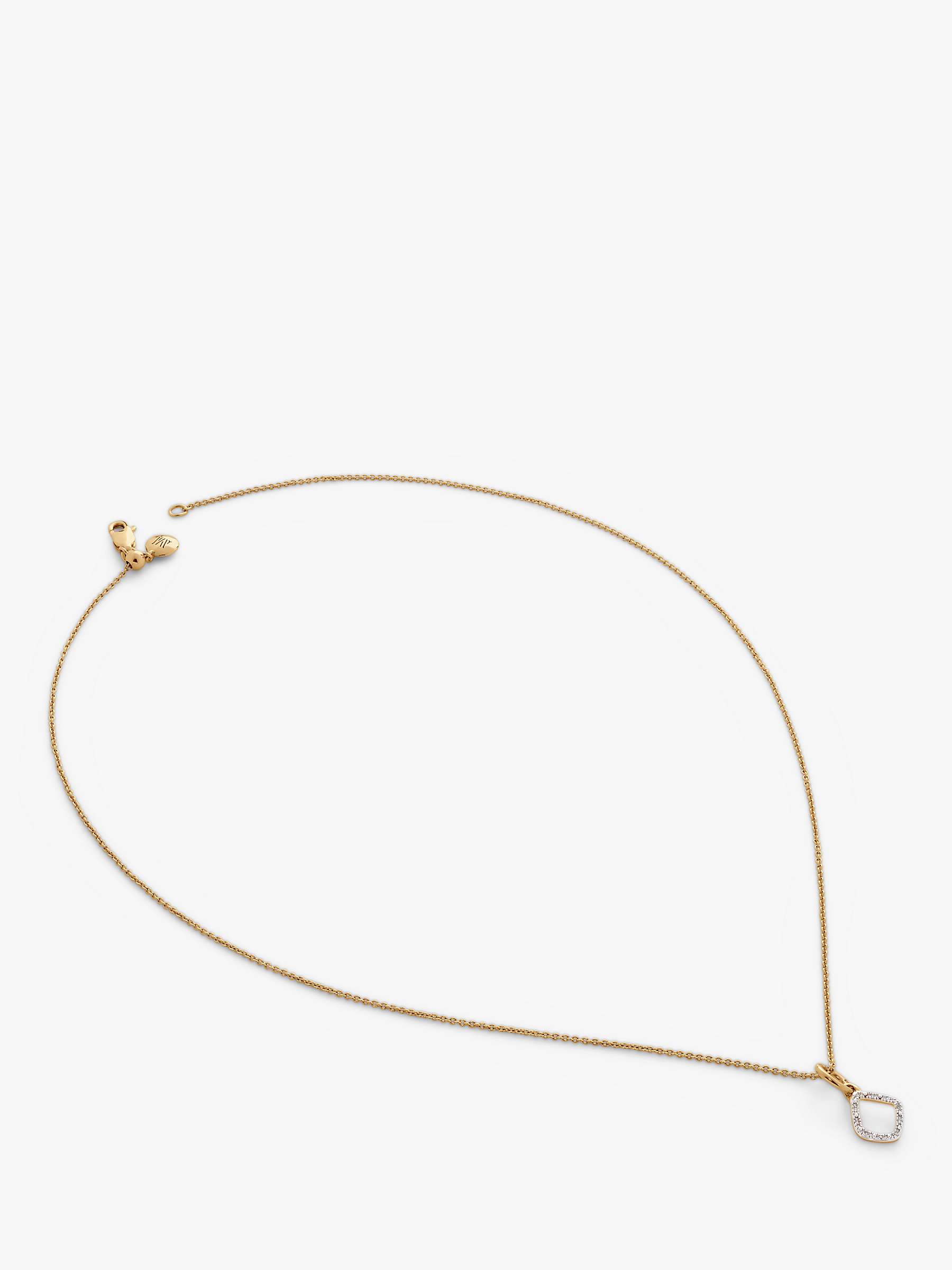 Buy Monica Vinader Riva Mini Kite Diamond Necklace, Gold Online at johnlewis.com