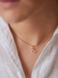 Monica Vinader Riva Mini Kite Diamond Necklace, Gold