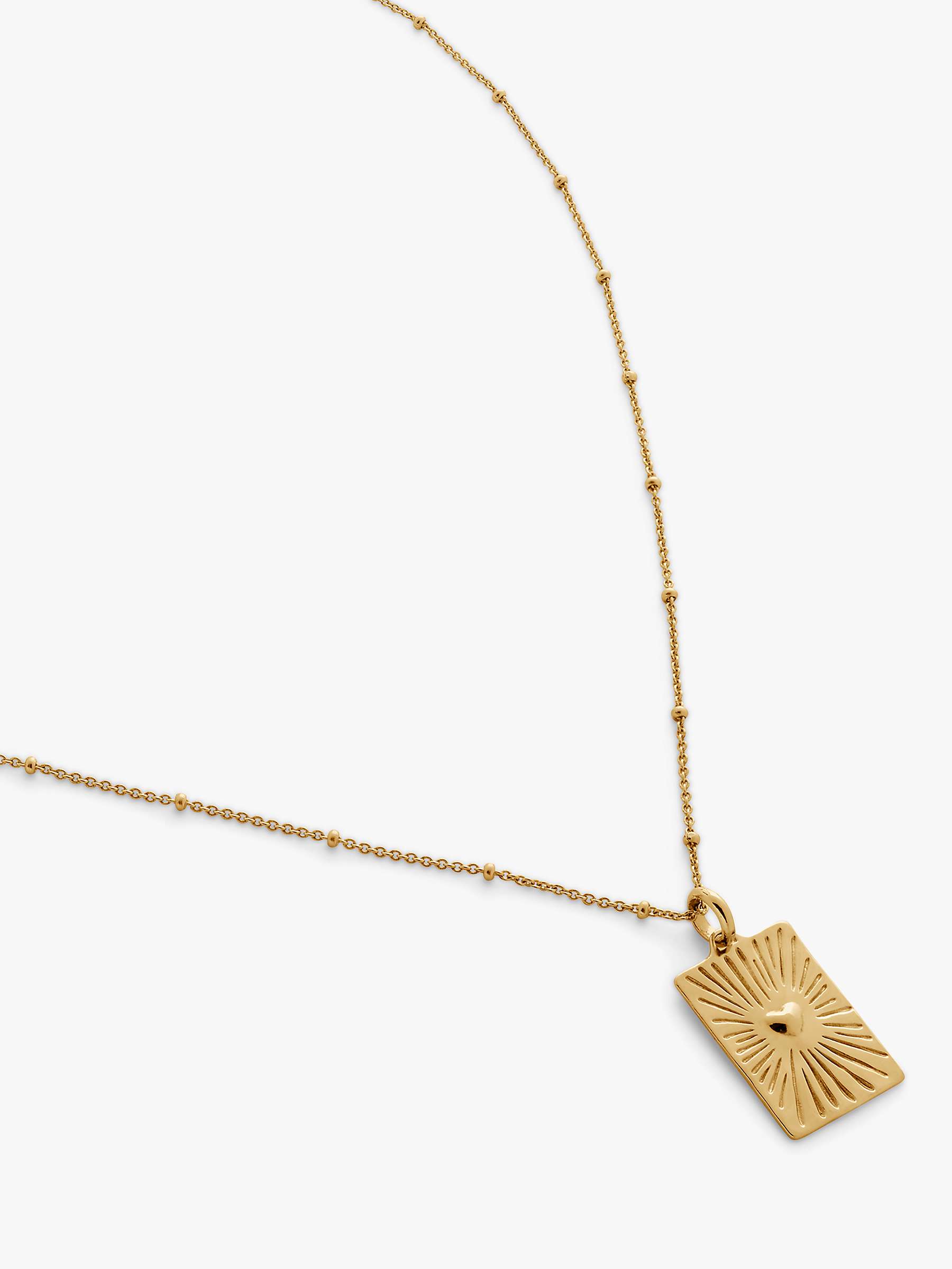 Monica Vinader Talisman Pendant Necklace, Gold at John Lewis & Partners