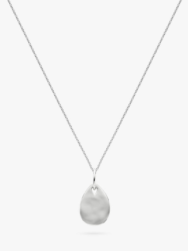 Monica Vinader Ziggy Mini Petal Pendant Necklace, Silver