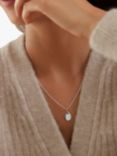 Monica Vinader Ziggy Mini Petal Pendant Necklace, Silver