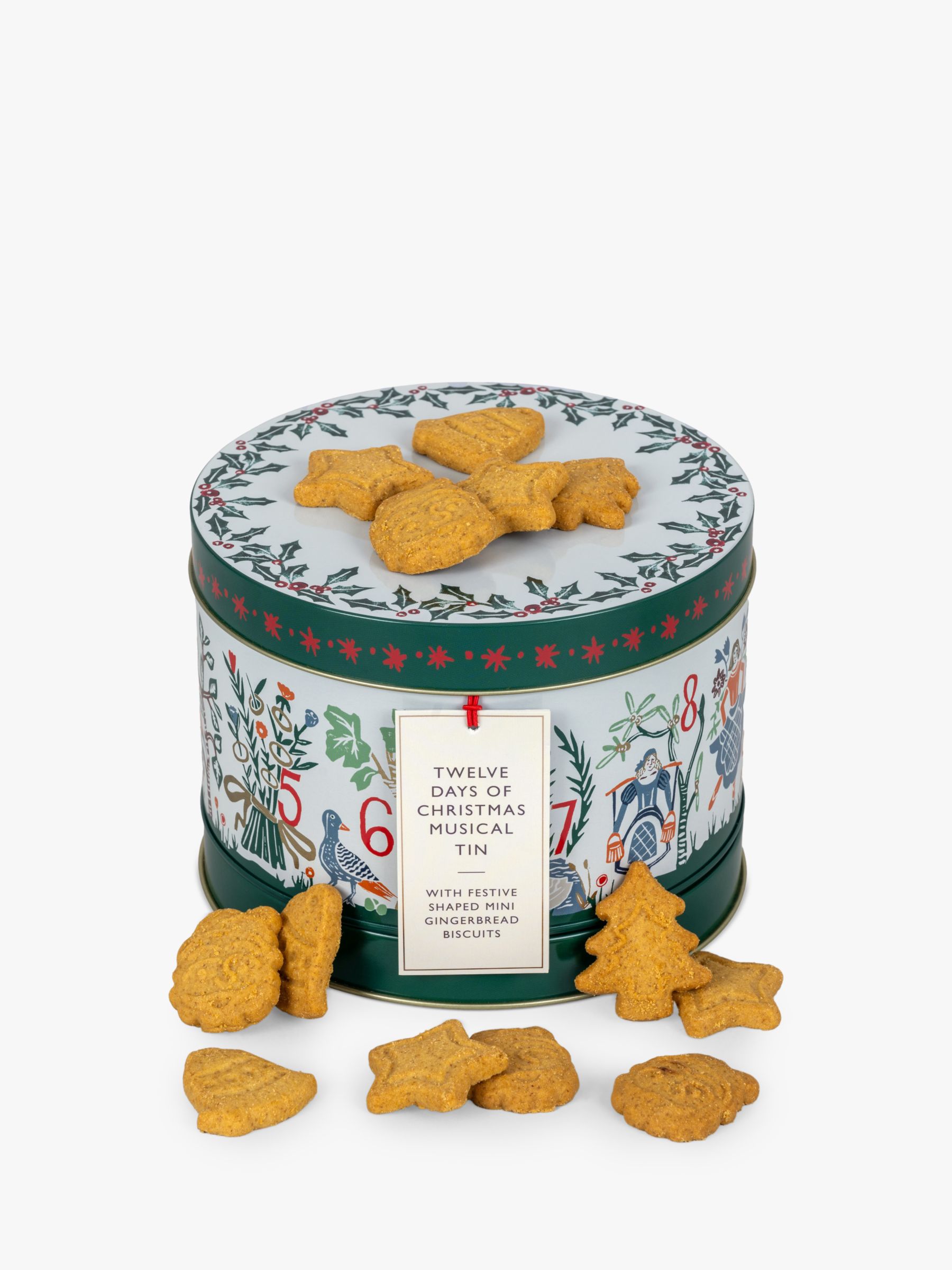 12 Days of Christmas Musical Biscuit Tin, 200g