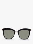 Le Specs Women's Caliente Cat's Eye Sunglasses, Black Gold