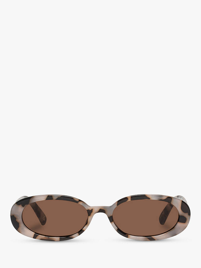 Le Specs L5000176 Women's Outta Love Oval Sunglasses, Tortoise/Brown