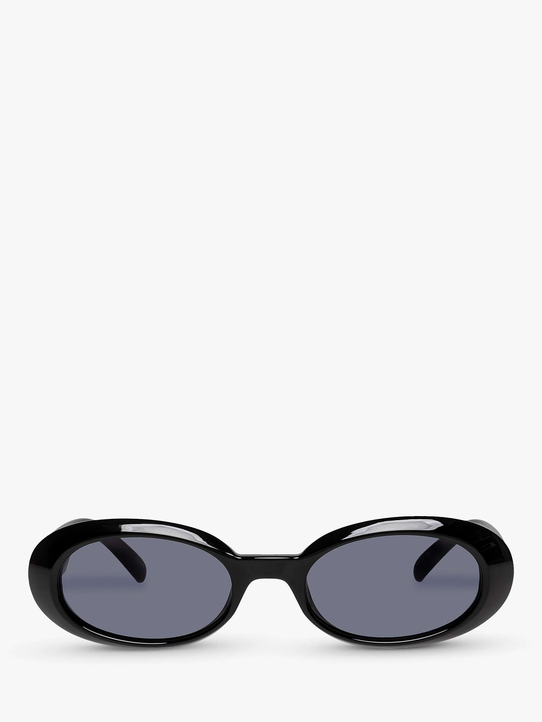 Buy Le Specs L5000187 Women's Work It Oval Sunglasses, Black/Grey Online at johnlewis.com