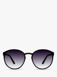 Le Specs L5000170 Unisex Round Sunglasses, Black/Grey Gradient
