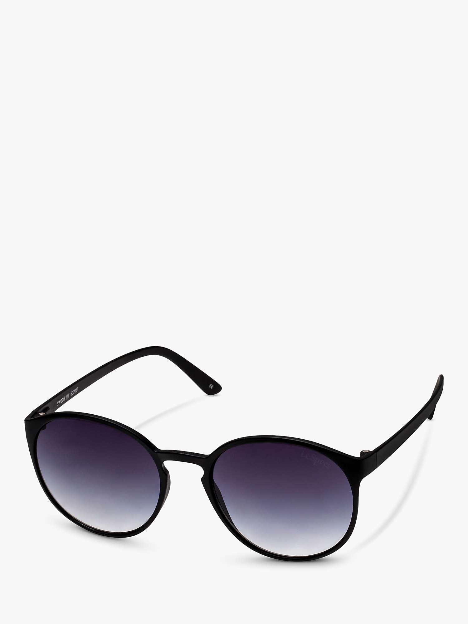 Buy Le Specs L5000170 Unisex Round Sunglasses, Black/Grey Gradient Online at johnlewis.com