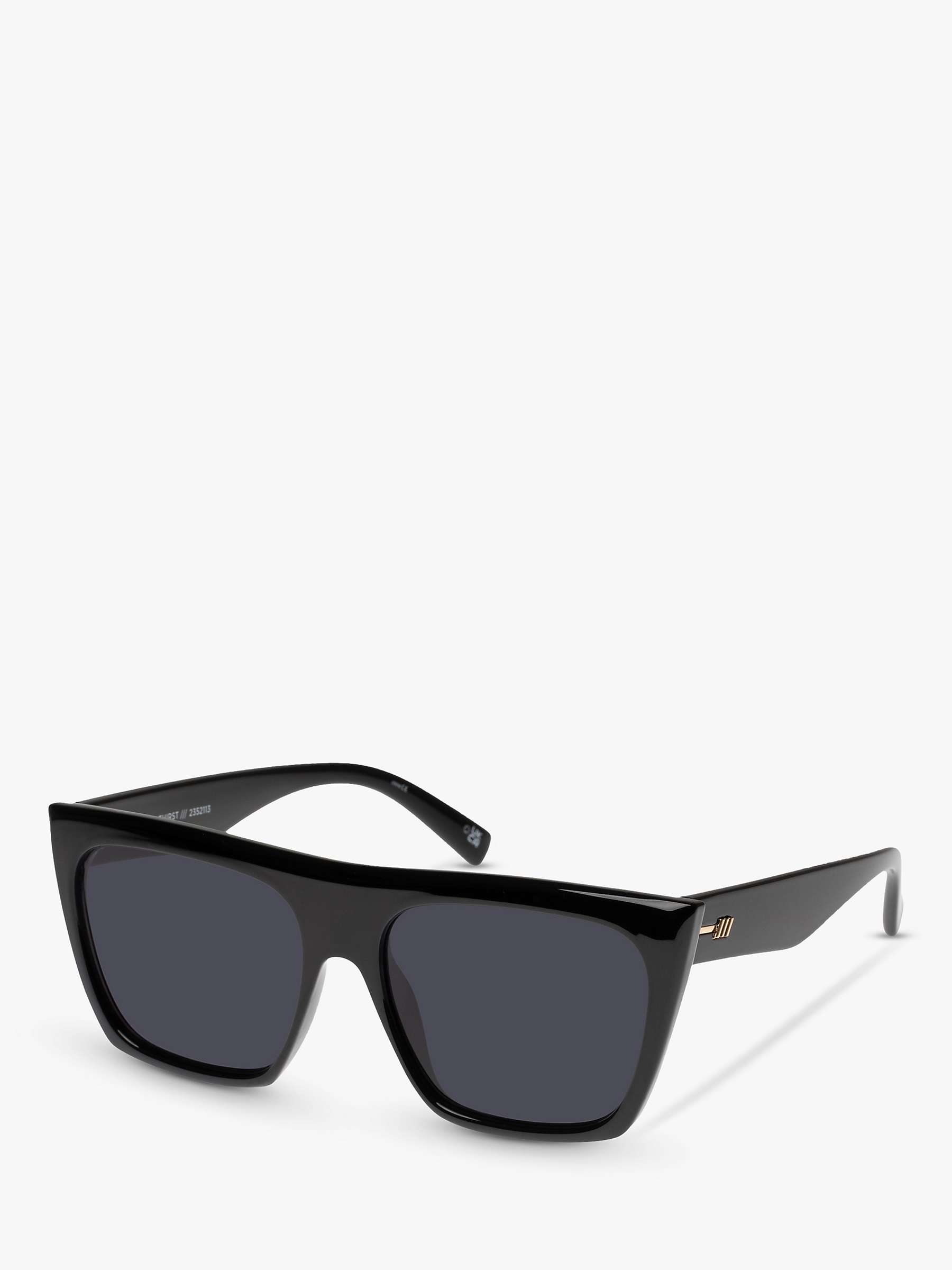 Buy Le Specs L5000185 Women's The Thirst D-Frame Sunglasses, Black/Grey Online at johnlewis.com