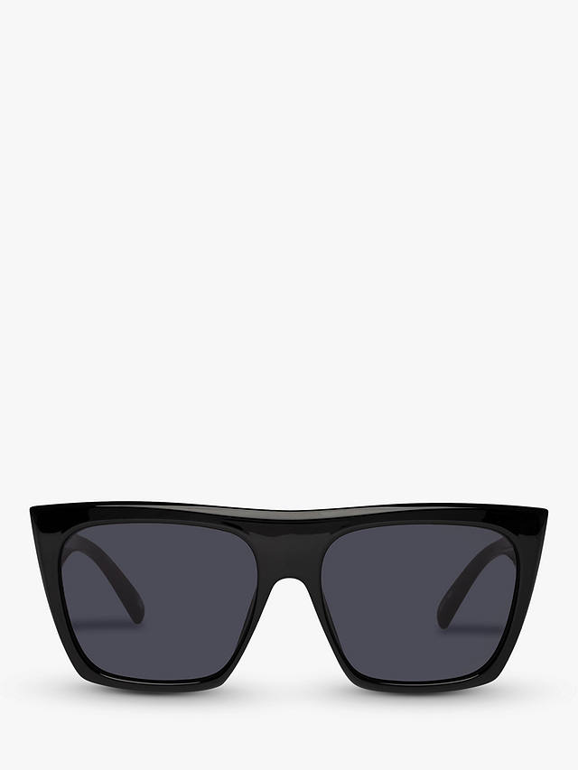 Le Specs L5000185 Women's The Thirst D-Frame Sunglasses, Black/Grey