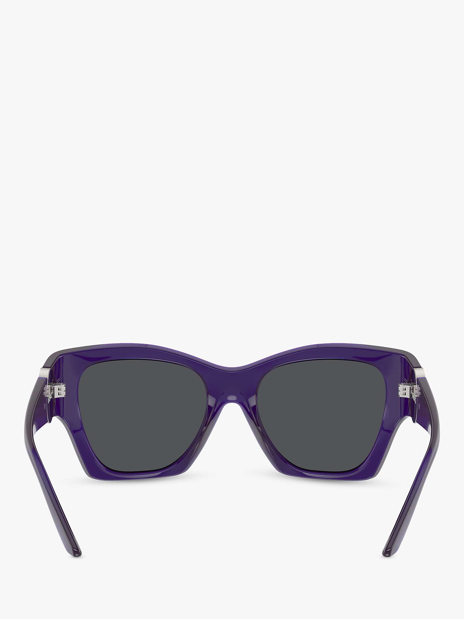 Buy Versace VE4452 Women's Irregular Sunglasses, Transparent Purple Online at johnlewis.com